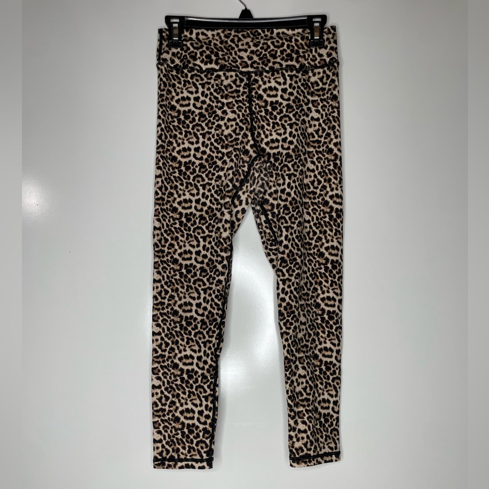 Zyia Active Brilliant Scrunchy High Rise 7/8 Leggings Leopard Print Women's 8-10